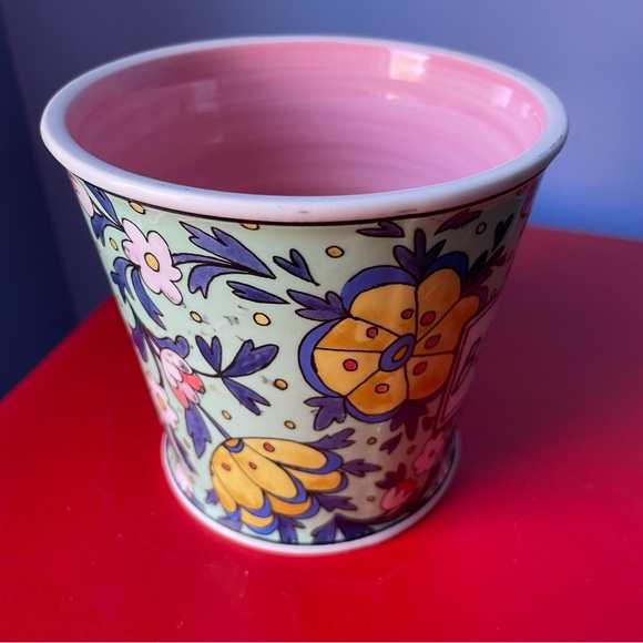 Cute colourful ceramic planter / flower pot - Picture 4 of 8